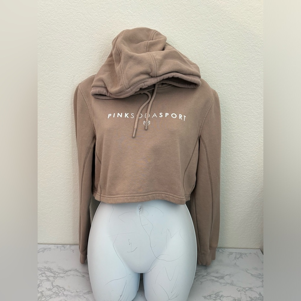WOMENS Pink Soda Sport Cropped Pullover Hoodie Sweater Womens S Long Sleeve​​​